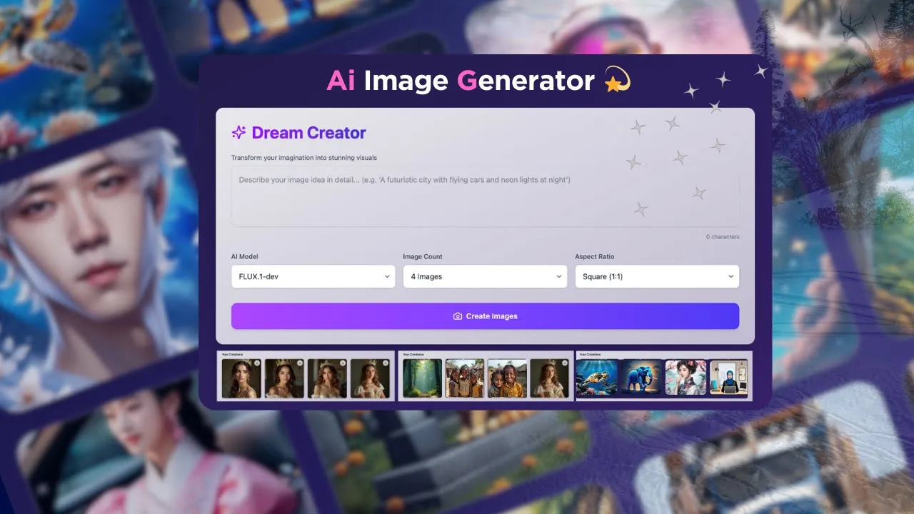 ai image generator website source code
